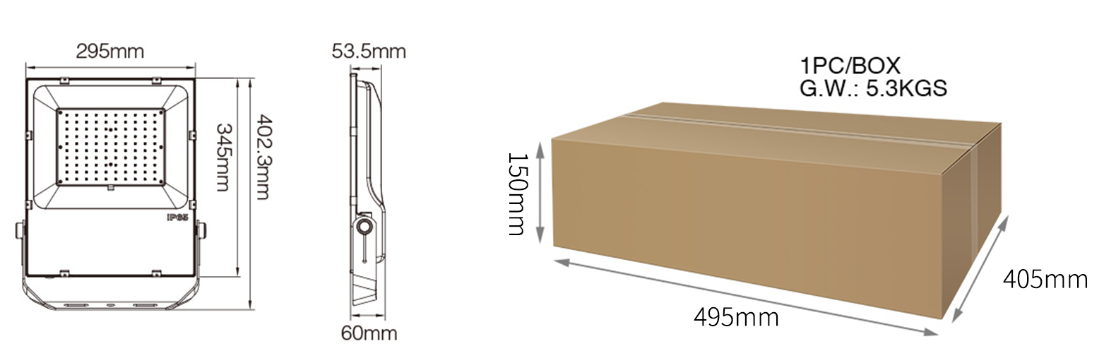 PROJECTEUR LED RGB+CCT 100W PILOTABLE MILIGHT MIBOXER