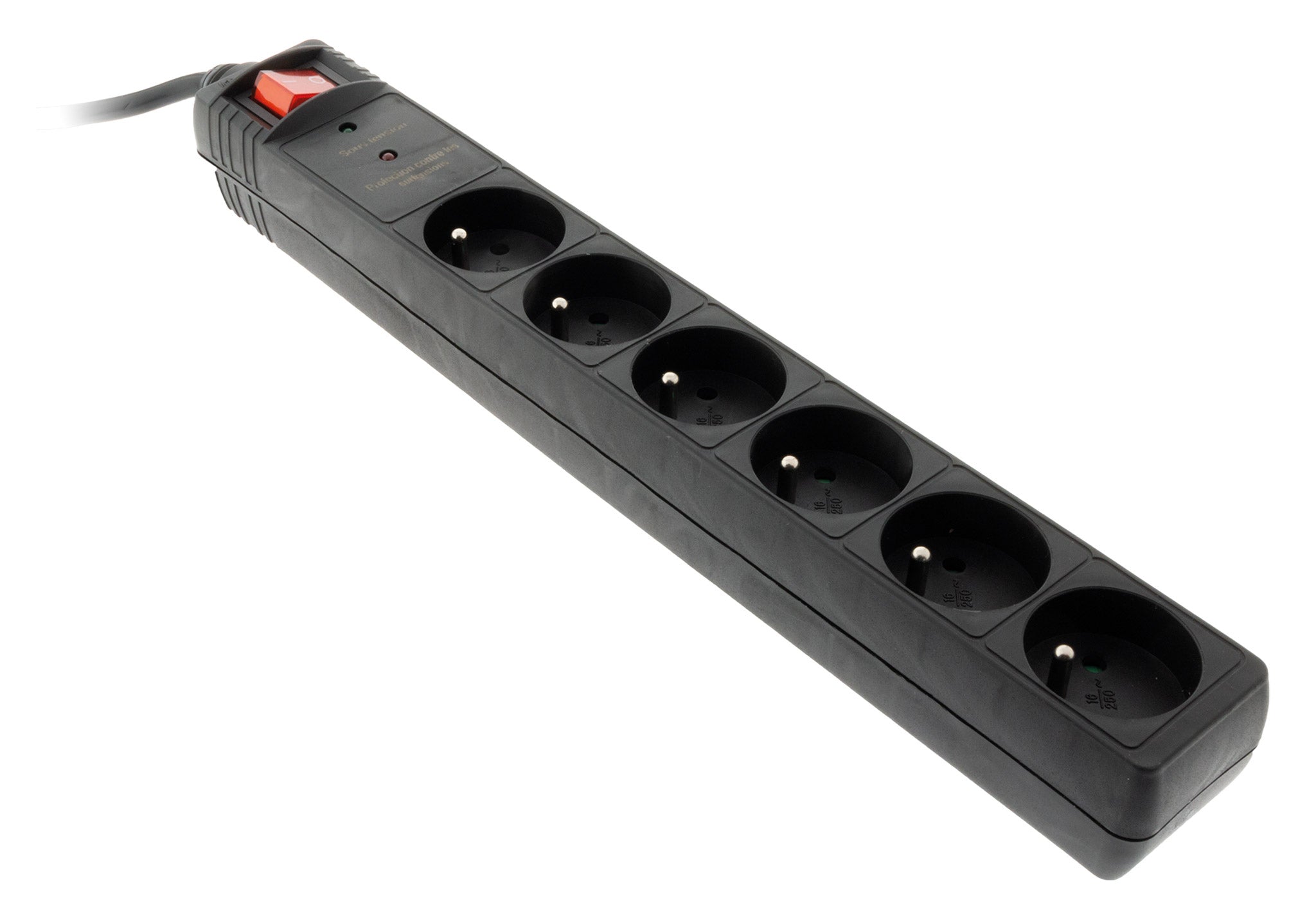 BLOC PARAFOUDRE 6X16A+ INT NOIR