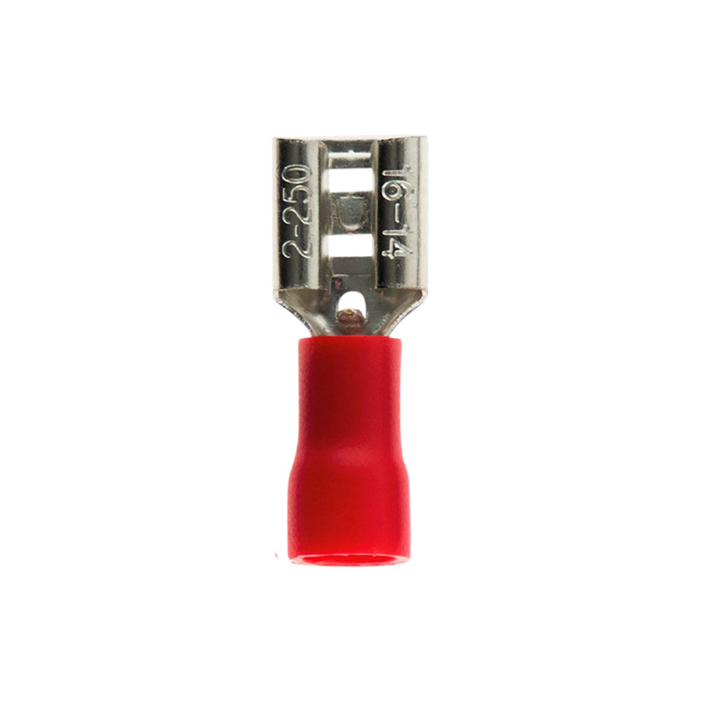 10 clips femelles rouges 6,3mm