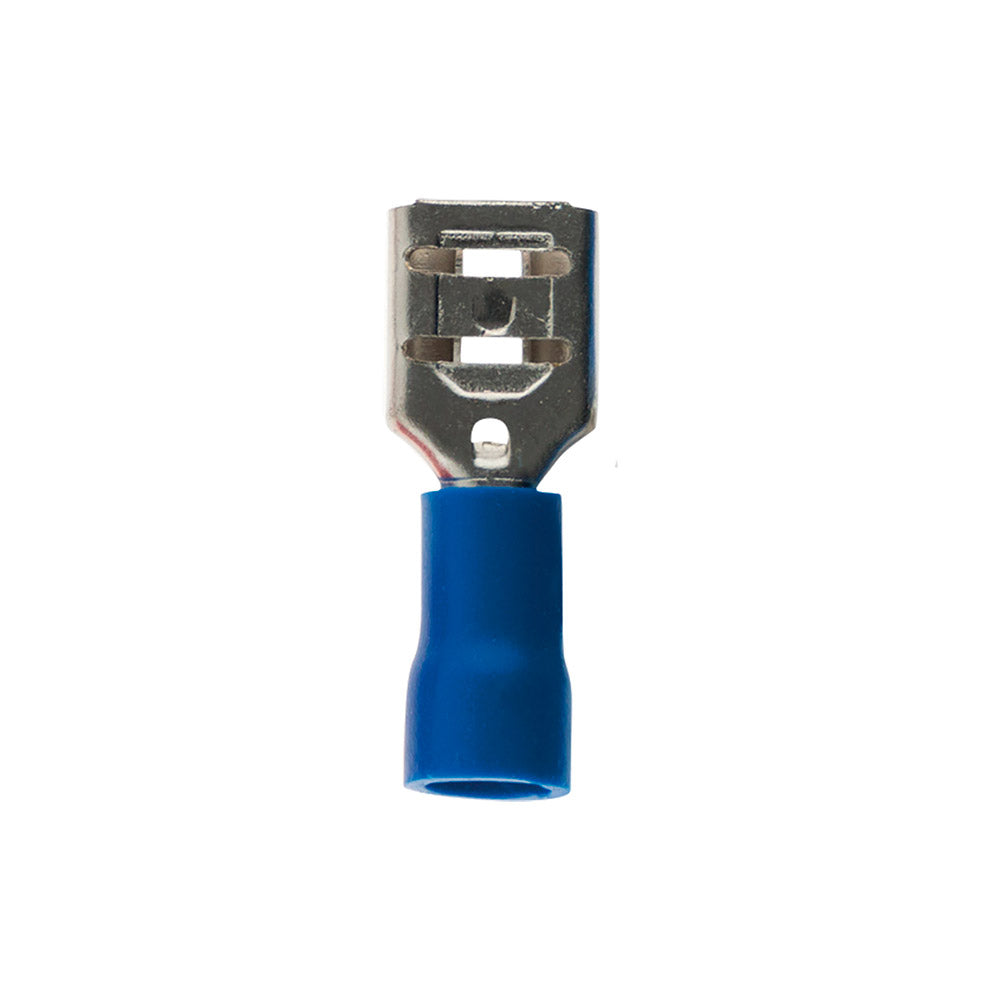 10 clips femelles bleus 6,3mm