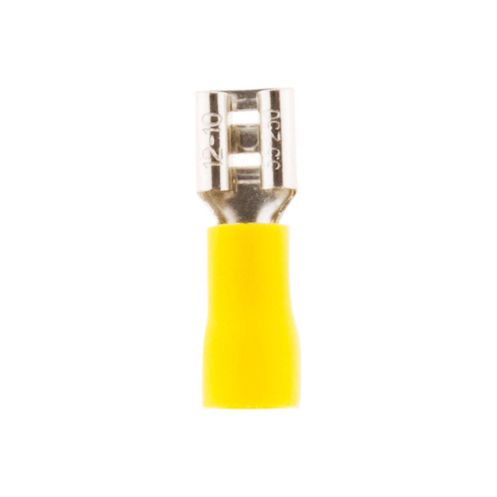 10 clips femelles jaunes 6,3mm