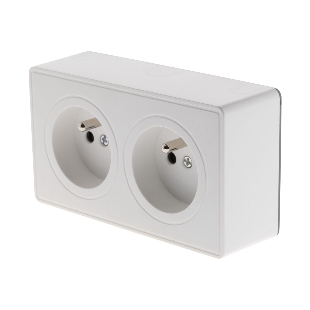 DOUBLE PRISE 2P+T 16A SAILLIE VULCO BLANC