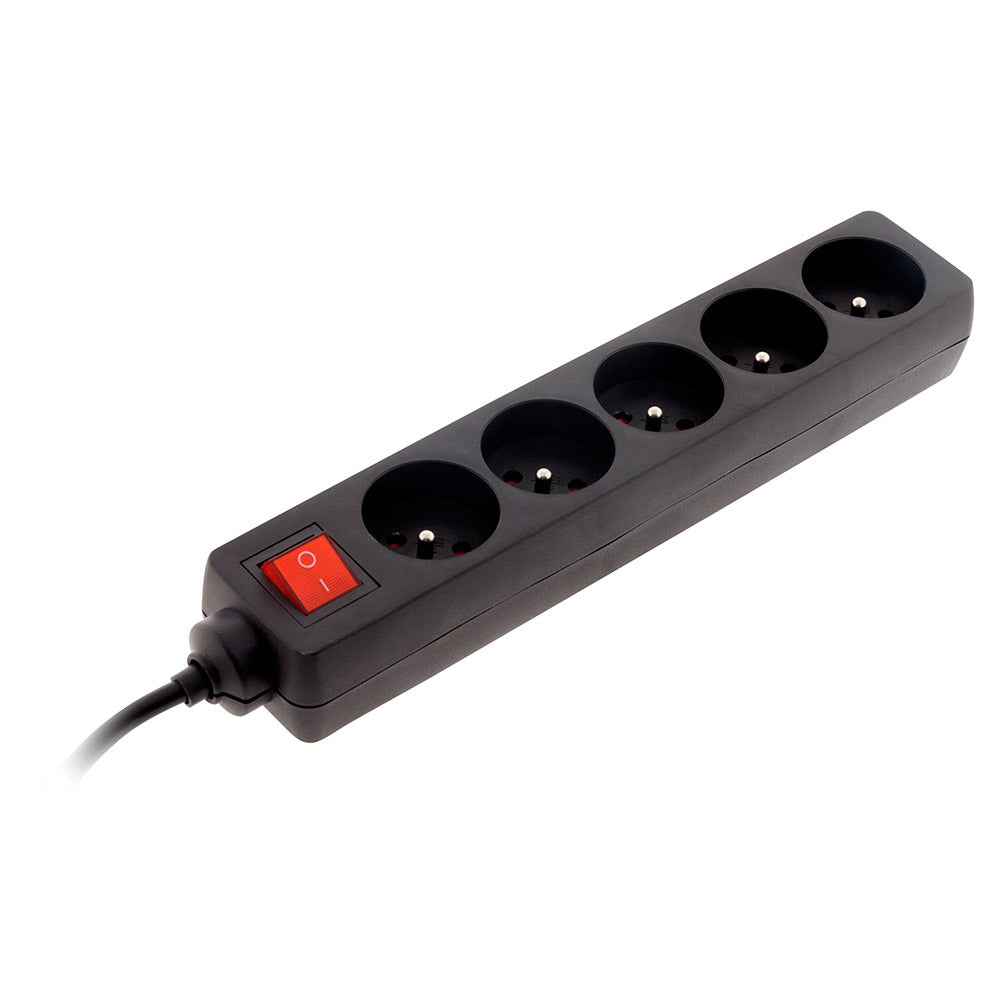 5 PRISES 16A+INTER+SECU NOIR