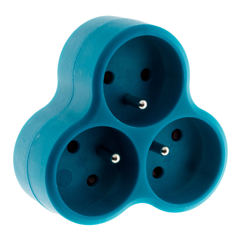 Triplite 3X16A triangulaire Bleu