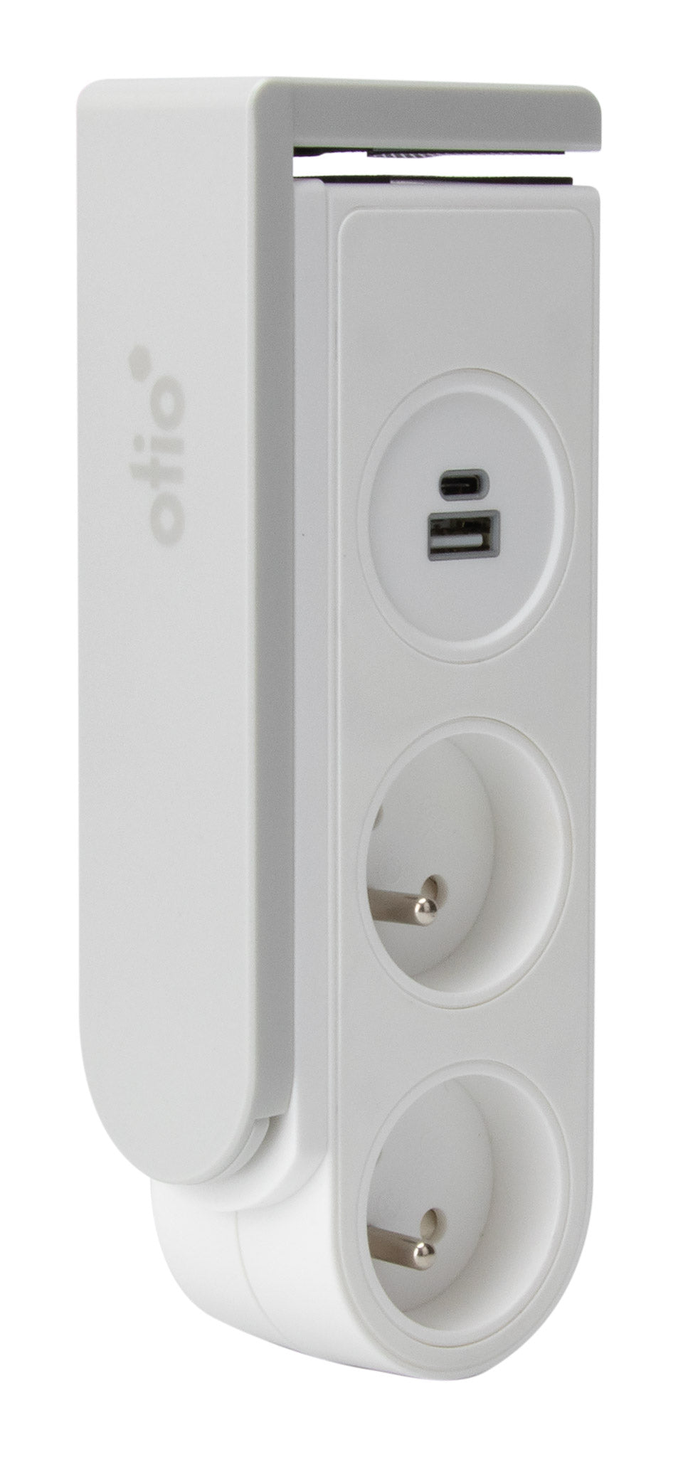 Bloc Geko Clipsable 2P+2 USB 1,5m blanc