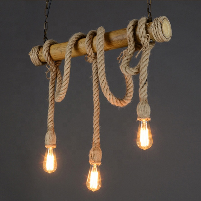 T04 PENDANT BAMBOU 6 CORDES E27