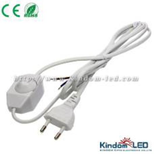 CABLE + DIMMER H03VVH2-F2*0,75 1,8M WHITE WIRE