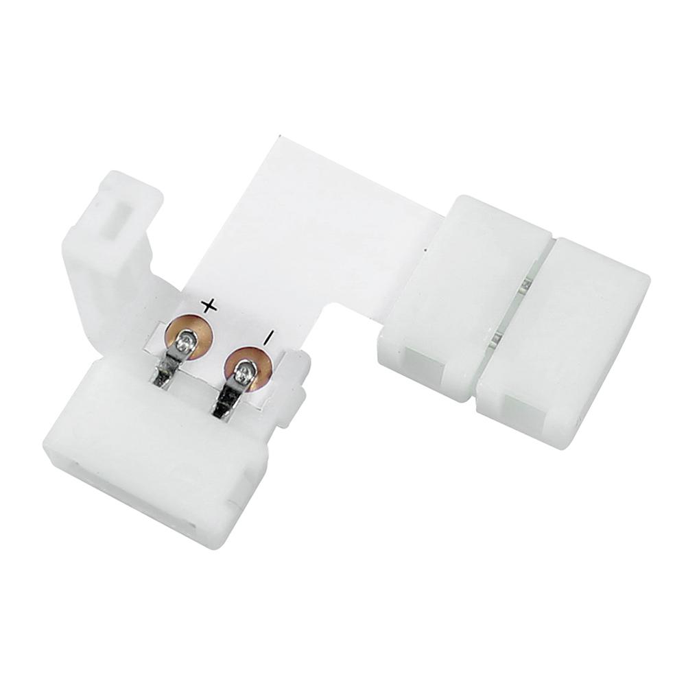 L TYPE CONNECTOR 15CM 2PINS 10 MM SIGLE COLOR STRIP LIGHTS