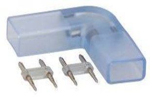 L Middle Connector 2 pins pour 230V Single color strip led 220.002