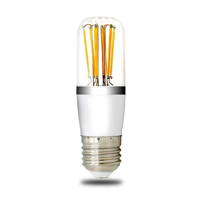 E27 6W COB Filament AC/DC12V  540LM Beam angle 360° Ra>80 Size Φ32*105mm Plastic+PC Cover