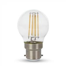 BULB LED G45 4W AMBER COVER B22 360LM