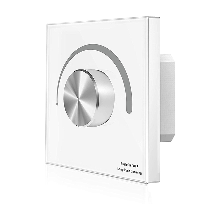 Variateur Rotatif LED Glass Blanc