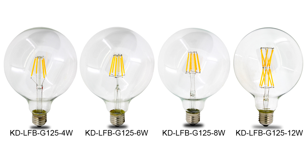 BULB LED G125 8W AMBER COVER 2200K E27 540LM