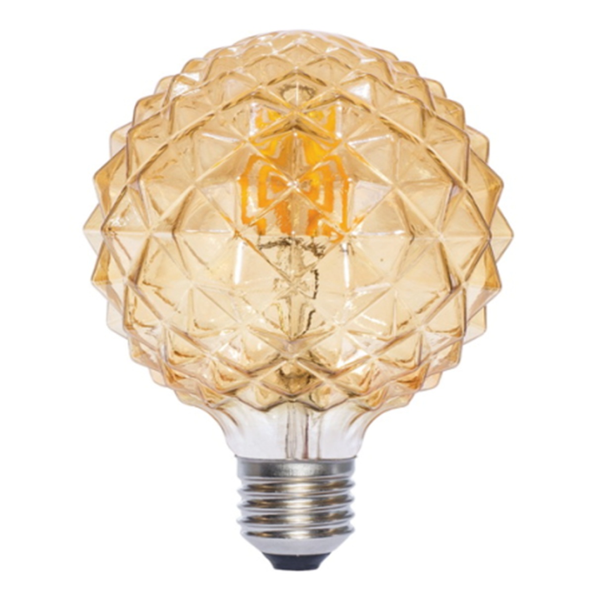 BULB LED G95 6W AMBER COVER 2200K E27 540LM