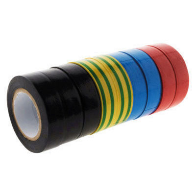 Lot de 9 rubans isolants électriques 15mmx10m