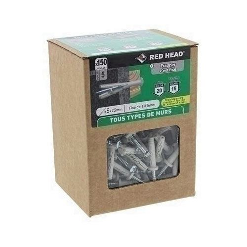 CHEVILLE A FRAPPER FRAPEX 5X25MM 150P