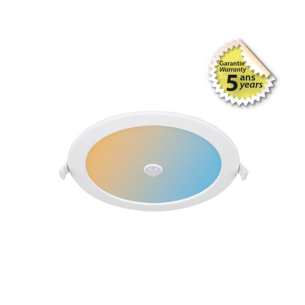 MIIDEX PLAFONNIER LED BLANC + DETECTEUR ⌀ 170 11W CCT