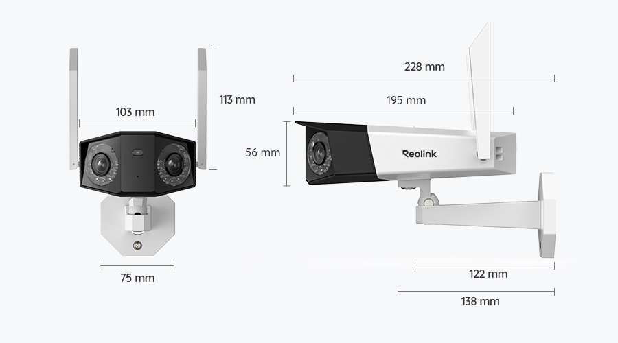 Reolink Duo 2 Caméra panoramique à batterie Wifi avec détection intelligente