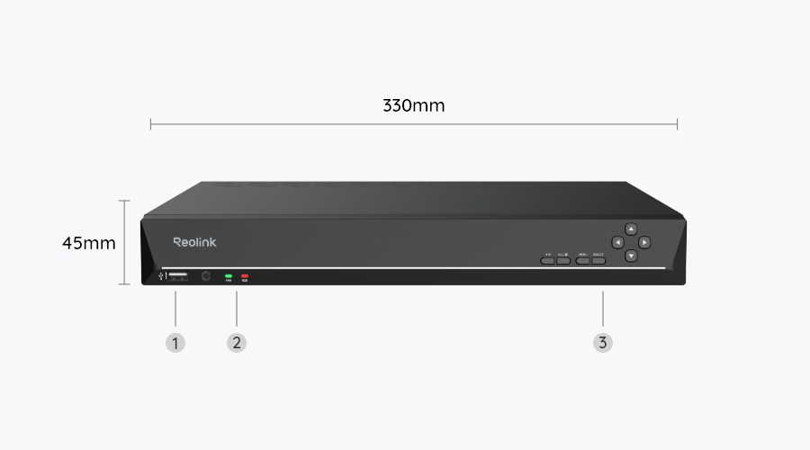 Reolink NVR PoE à 16 Canaux pour Enregistrement continu
