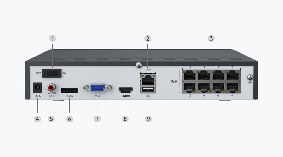 Reolink NVR PoE à 8 Canaux pour Enregistrement 24h/7j Fiable