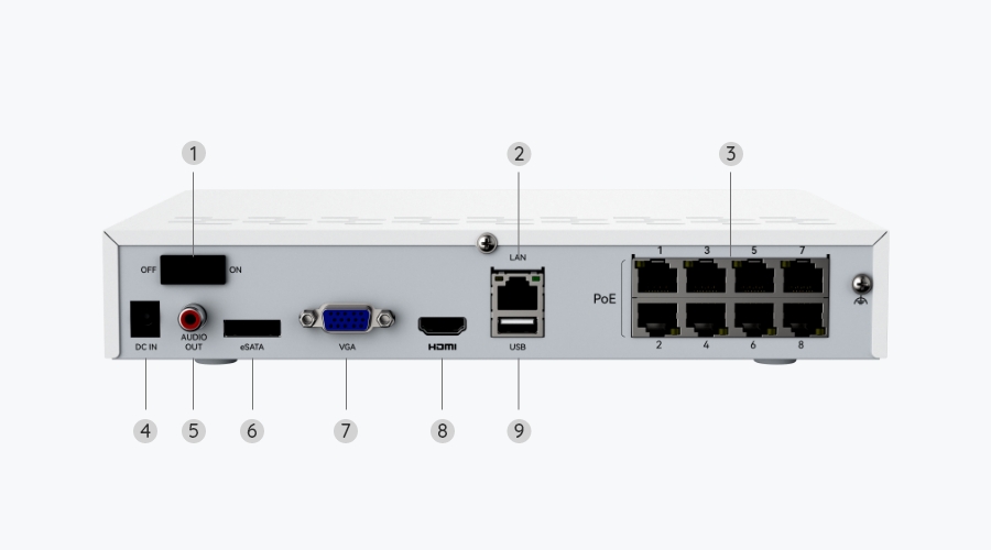 Reolink NVR PoE à 8 Canaux pour Enregistrement 24h/7j Fiable