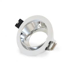 SUPPORT DE SPOT  ROND ARGENT  ROTATIF BASSE LUMINANCE 80 mm BOITE