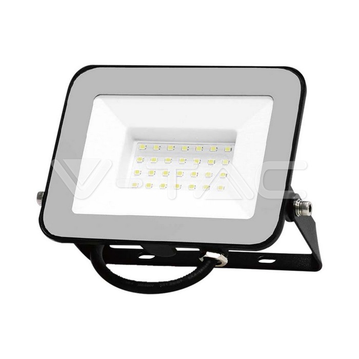 VT-44030 30W FLOODLIGHT SAMSUNG CHIP 6500K BLACK BODY GREY GLASS