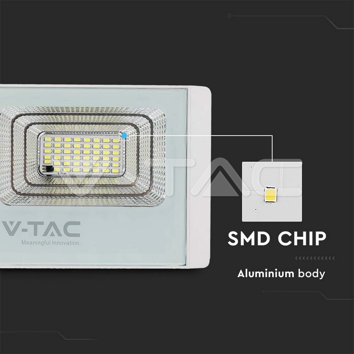 VT-300W 50W SOLAR PANEL WITH LED FLOODLIGHT 6400K WHITE BODY