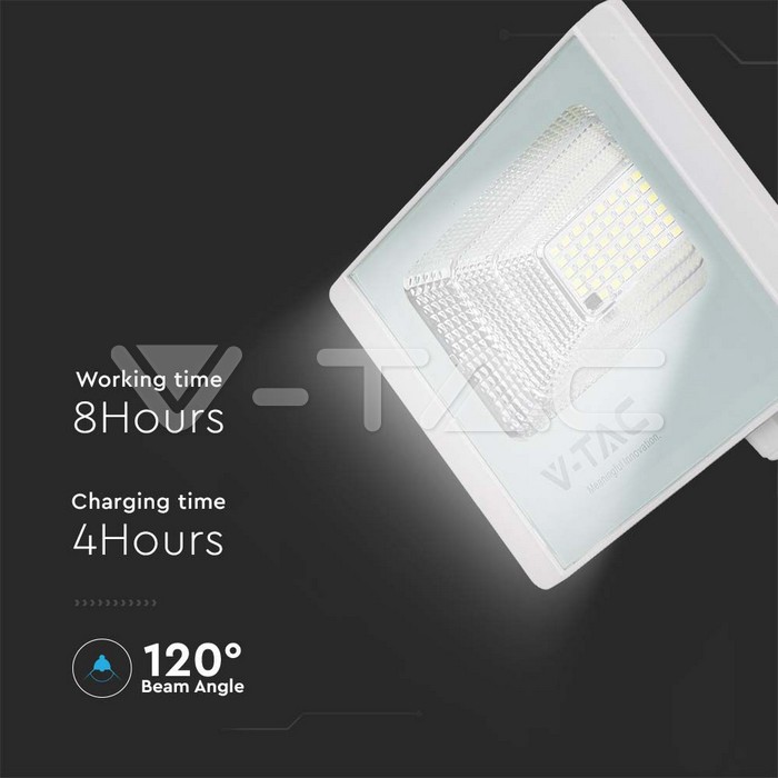 VT-300W 50W SOLAR PANEL WITH LED FLOODLIGHT 6400K WHITE BODY