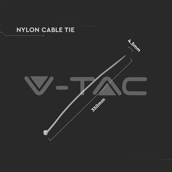 VT-CABLE TIE-4.5*350MM- WHITE