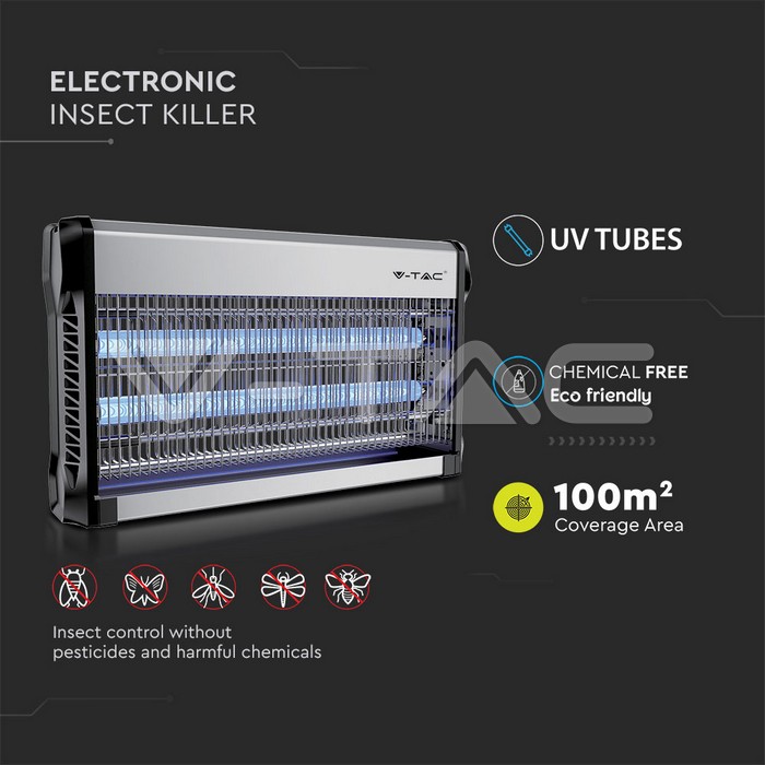 VT-3230 2*15W ELECTRONIC INSECT KILLER (EU PLUG) COVERAGE-100m2