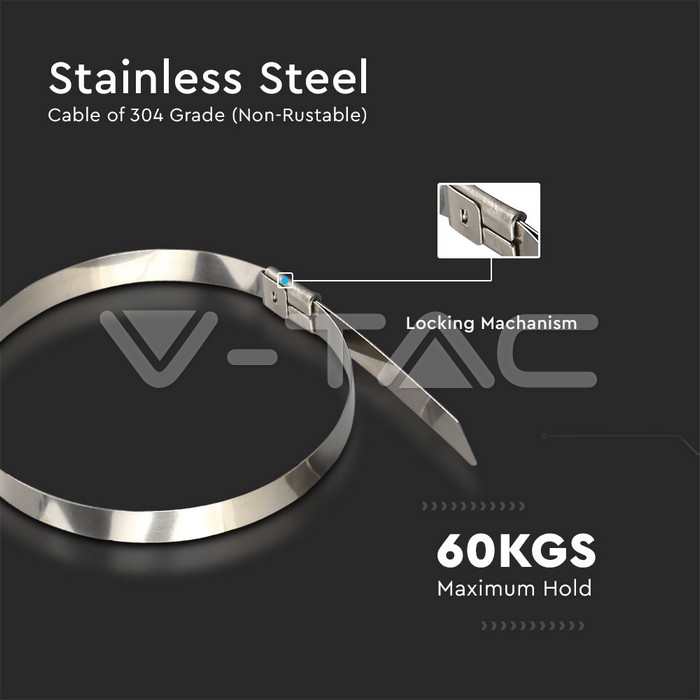 VT-CABLE TIE-4.6*350MM- STAINLESS STEEL