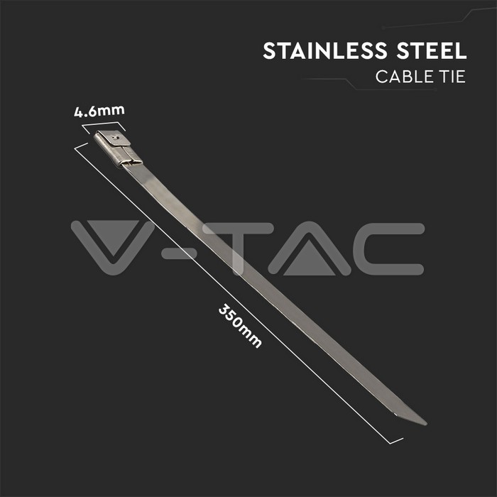 VT-CABLE TIE-4.6*350MM- STAINLESS STEEL