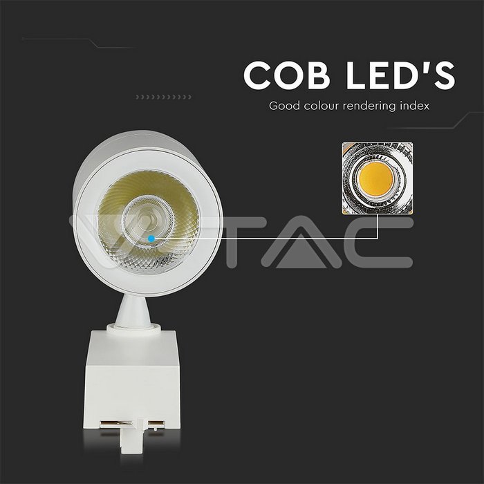 VT-4536 35W LED TRACK LIGHT WHITE BODY 6400K