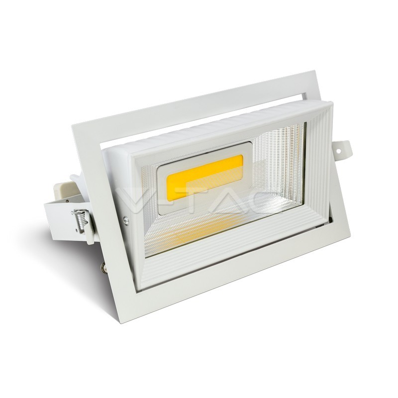VT-2930 30W LED Zoom Fitting Downlight Rectangle 3000K