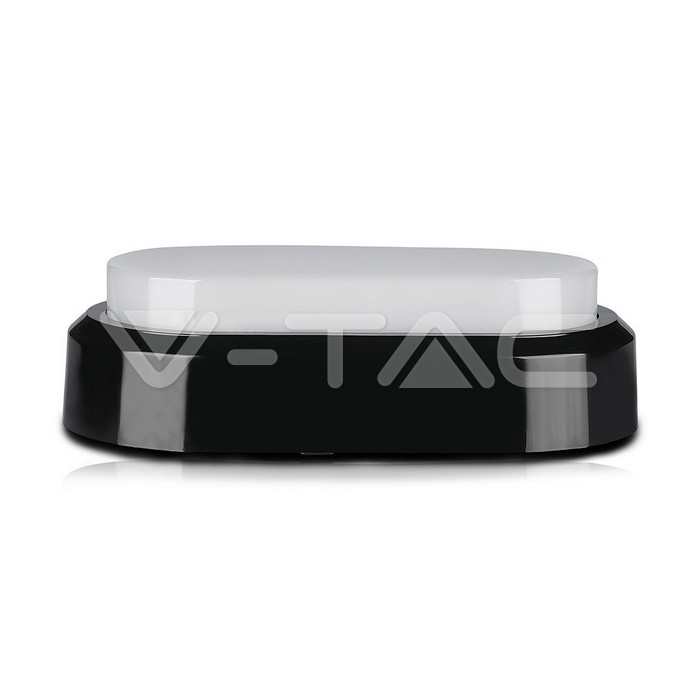 VT-8038 8W Rectangle Oval Dome Light Black Body 6000K IP54