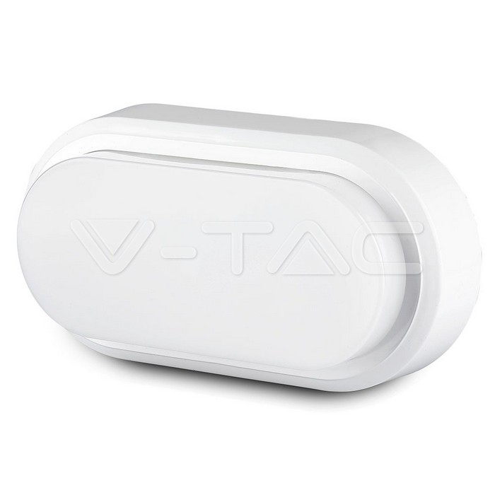 VT-8038 8W Rectangle Oval Dome Light White Body 6000K IP54