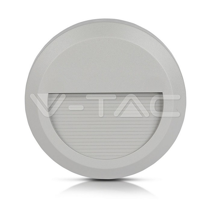 VT-1142 2W LED Step Light Grey Body Round 4000K