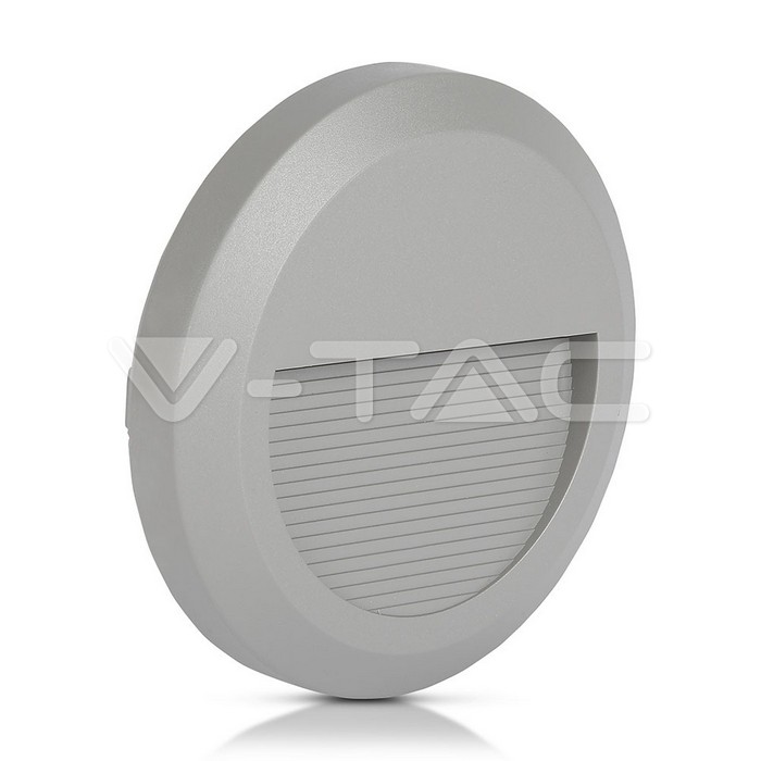 VT-1142 2W LED Step Light Grey Body Round 4000K