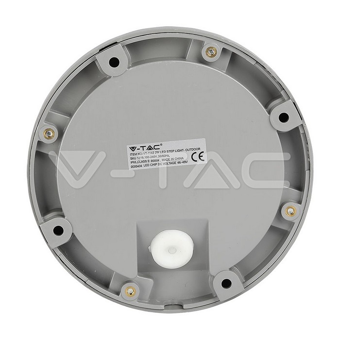VT-1142 2W LED Step Light Grey Body Round 4000K