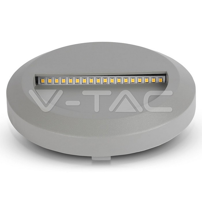 VT-1142 2W LED Step Light Grey Body Round 4000K