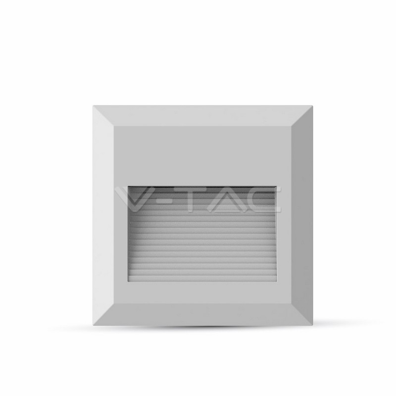 VT-1152 2W LED Step Light White Body Square 4000K
