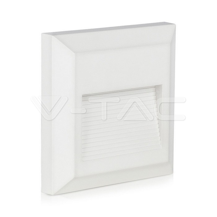 VT-1152 2W LED Step Light White Body Square 4000K
