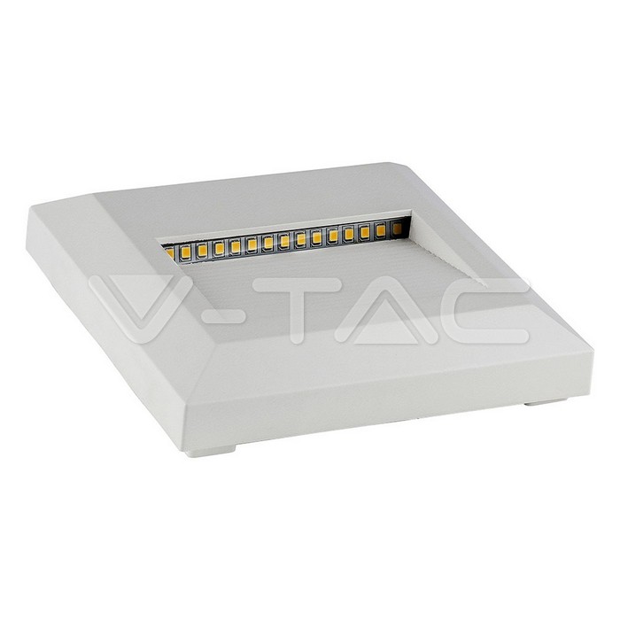 VT-1152 2W LED Step Light White Body Square 4000K