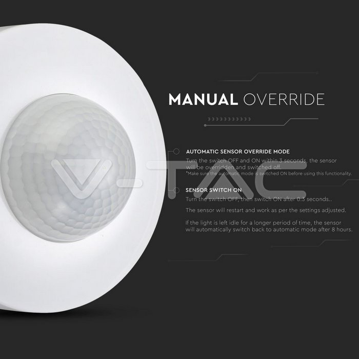 VT-8049 Infrared Motion Sensor White 360°