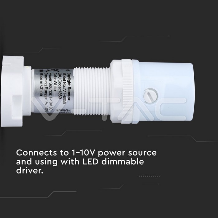 VT-8059 Daylight Sensor White