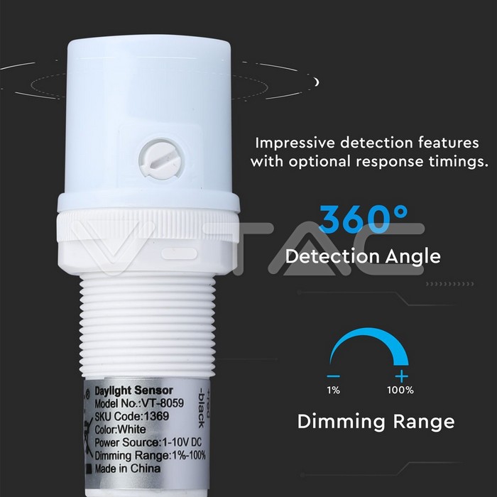 VT-8059 Daylight Sensor White