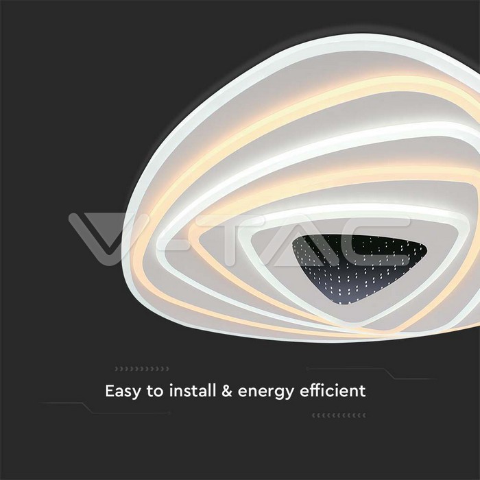VT-7959 120W LED SMART DECORATIVE CEILING LAMP 51x50x7CM 3IN1 DIMMABLE+REMOTE CONTROL