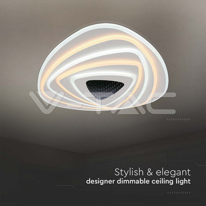 VT-7959 120W LED SMART DECORATIVE CEILING LAMP 51x50x7CM 3IN1 DIMMABLE+REMOTE CONTROL