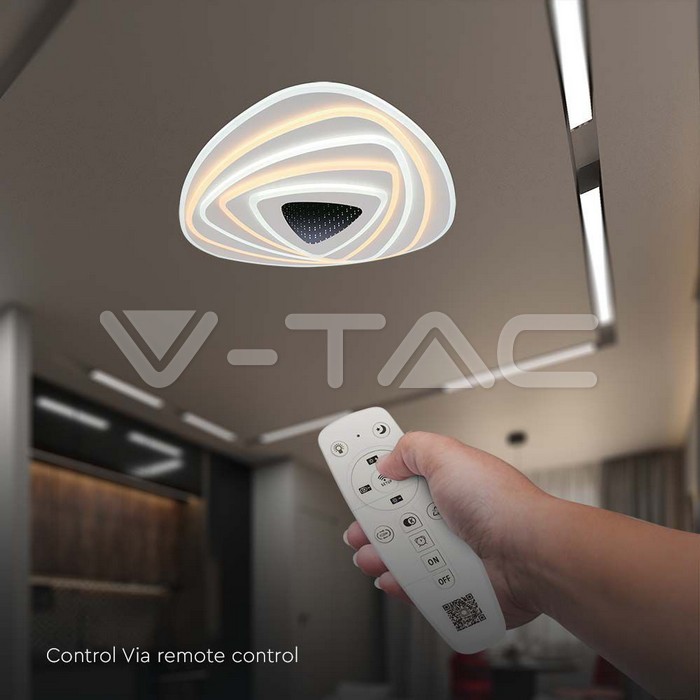 VT-7959 120W LED SMART DECORATIVE CEILING LAMP 51x50x7CM 3IN1 DIMMABLE+REMOTE CONTROL